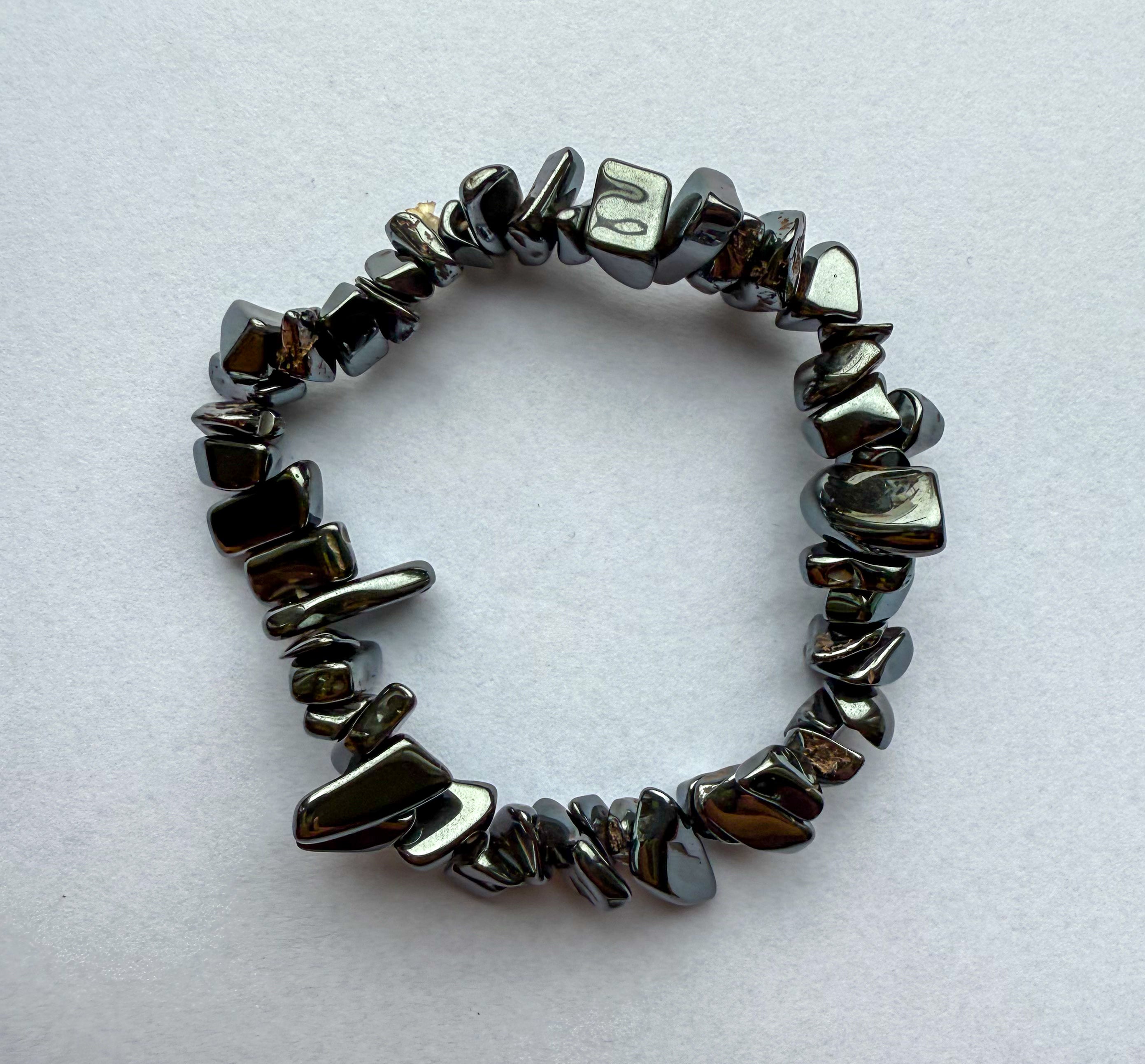 Hematite Chip Bracelet