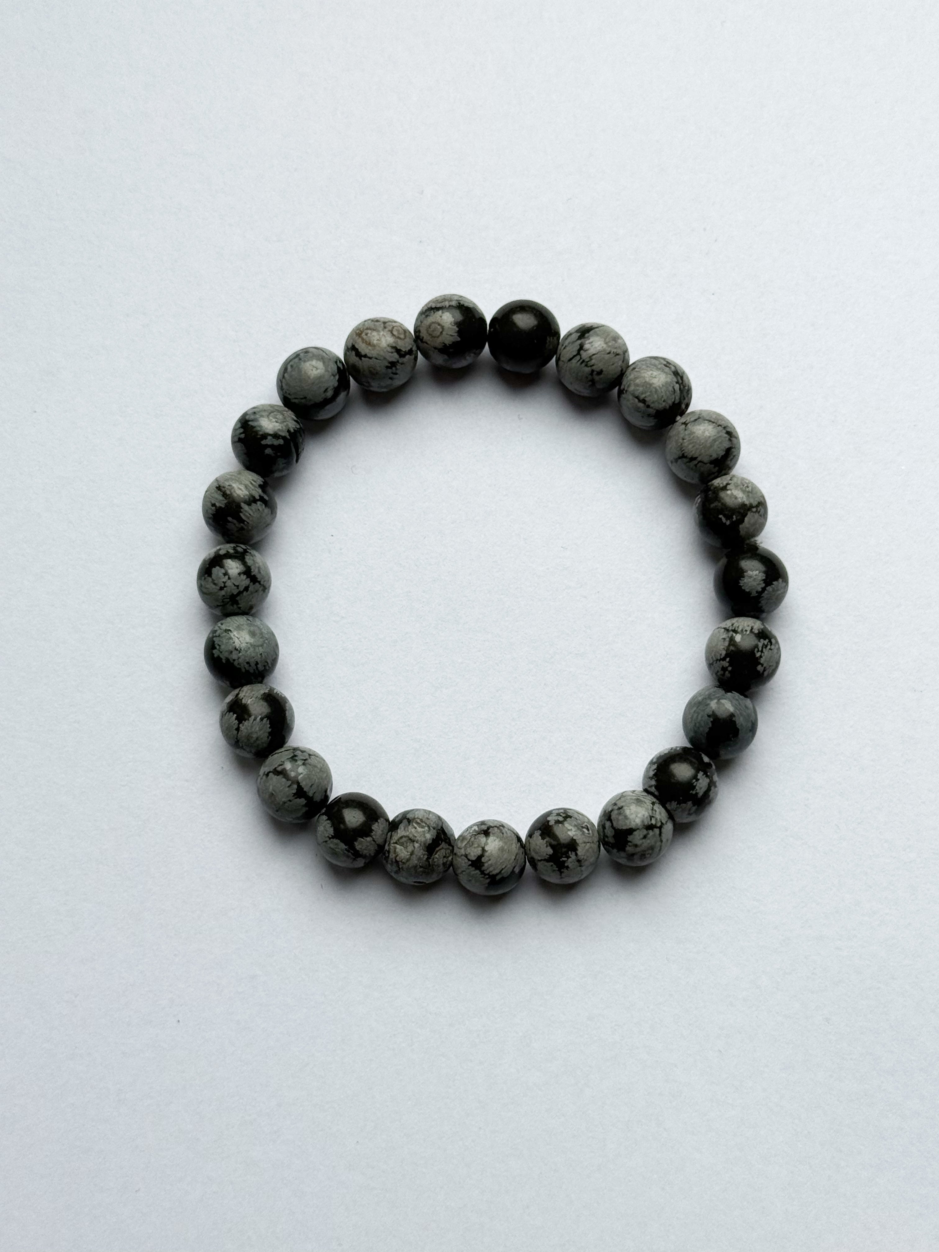 Snowflake Obsidian Bracelet