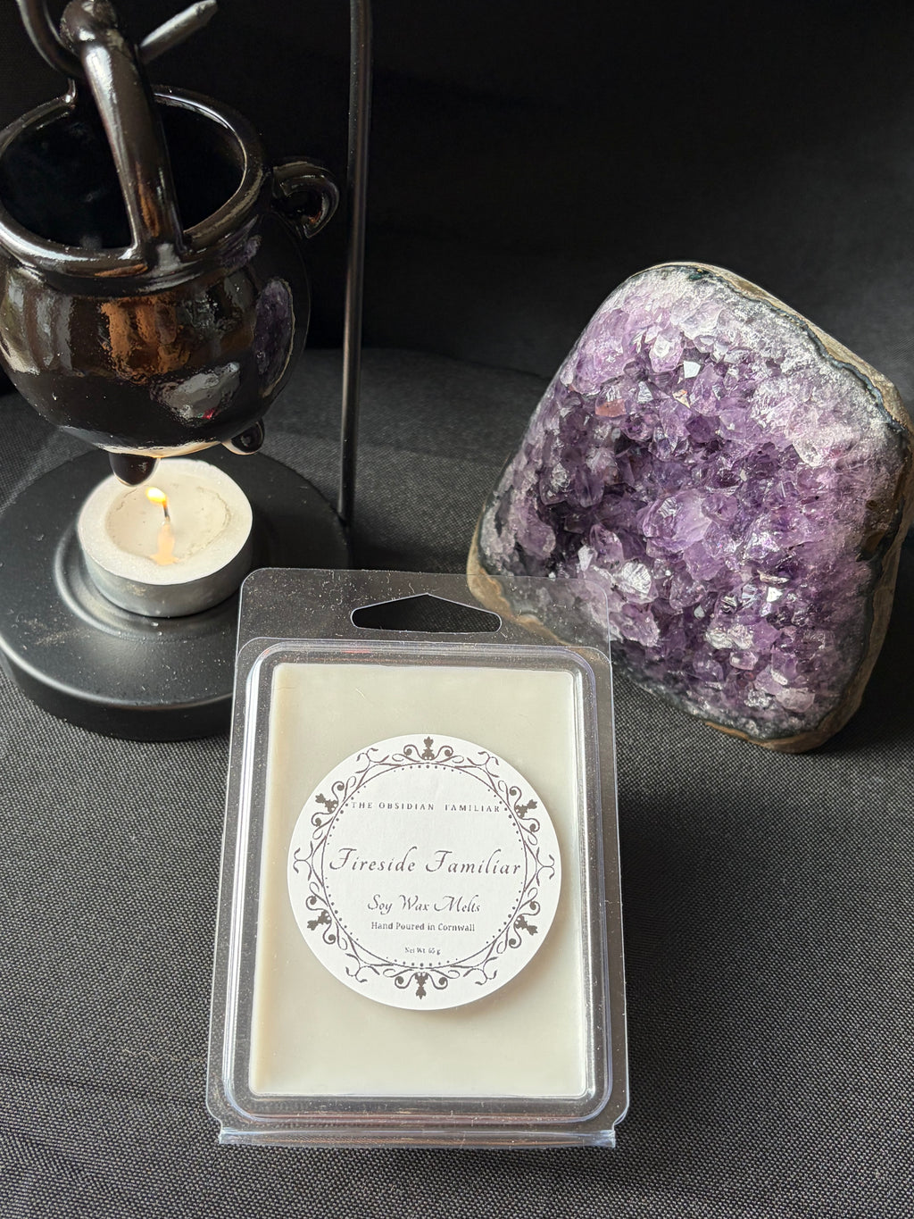 Fireside Familiar Wax Melts - Hand-Poured Soy Wax Melt | The Obsidian Familiar