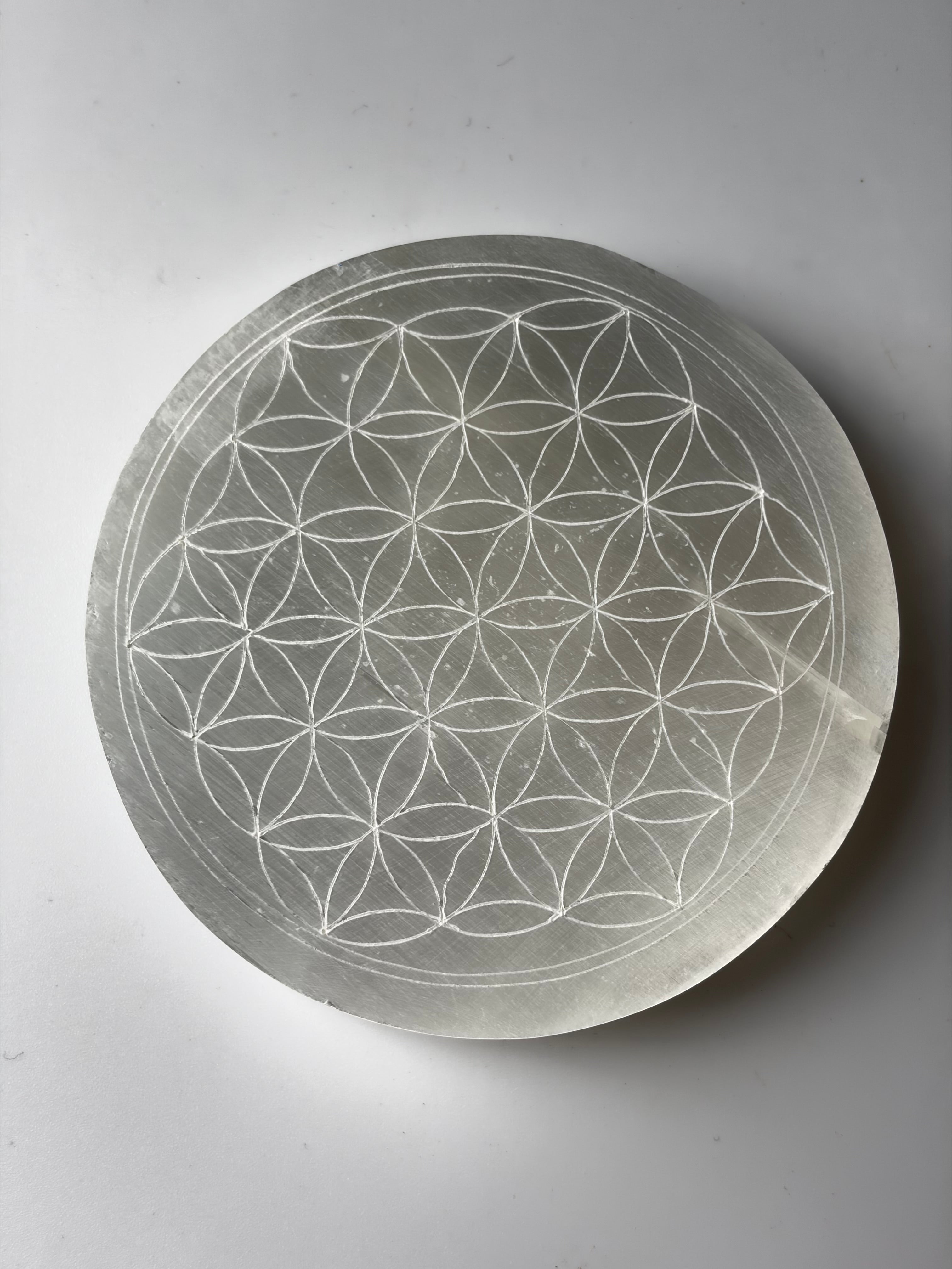 Engraved Selenite Charging Plate