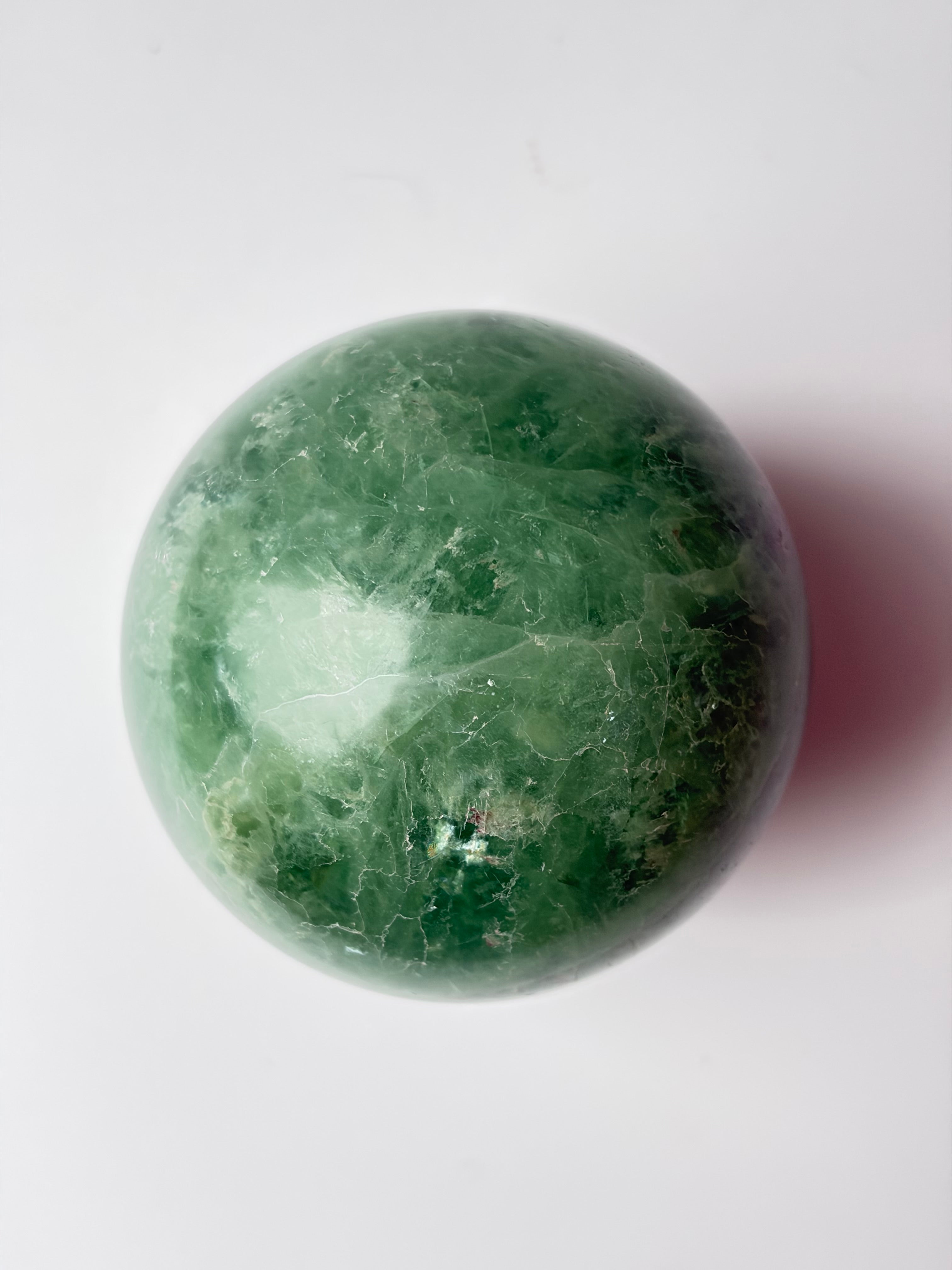 Green Fluorite Sphere - 6.5cm (560g)