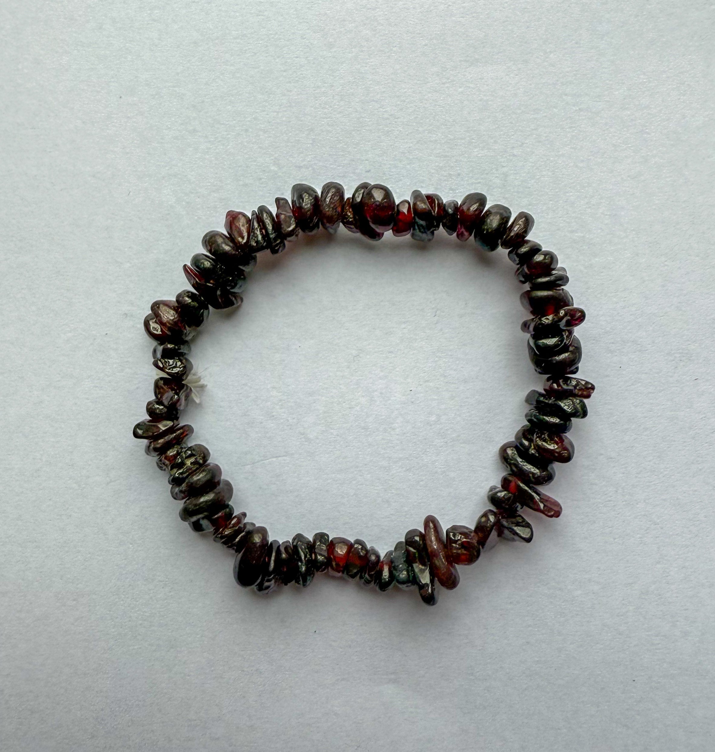 Garnet chip bracelet