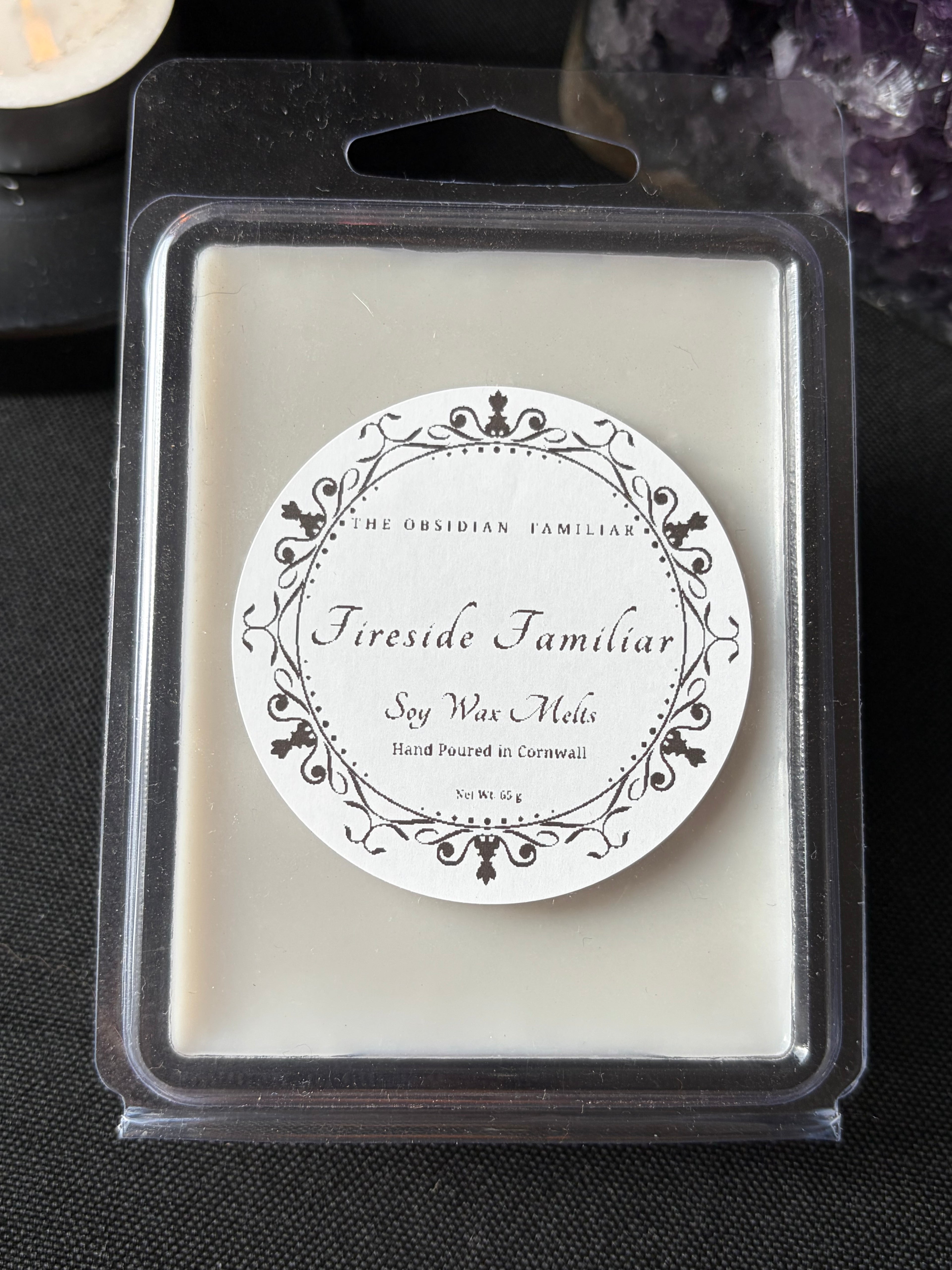 Fireside Familiar Wax Melts - Hand-Poured Soy Wax Melt | The Obsidian Familiar