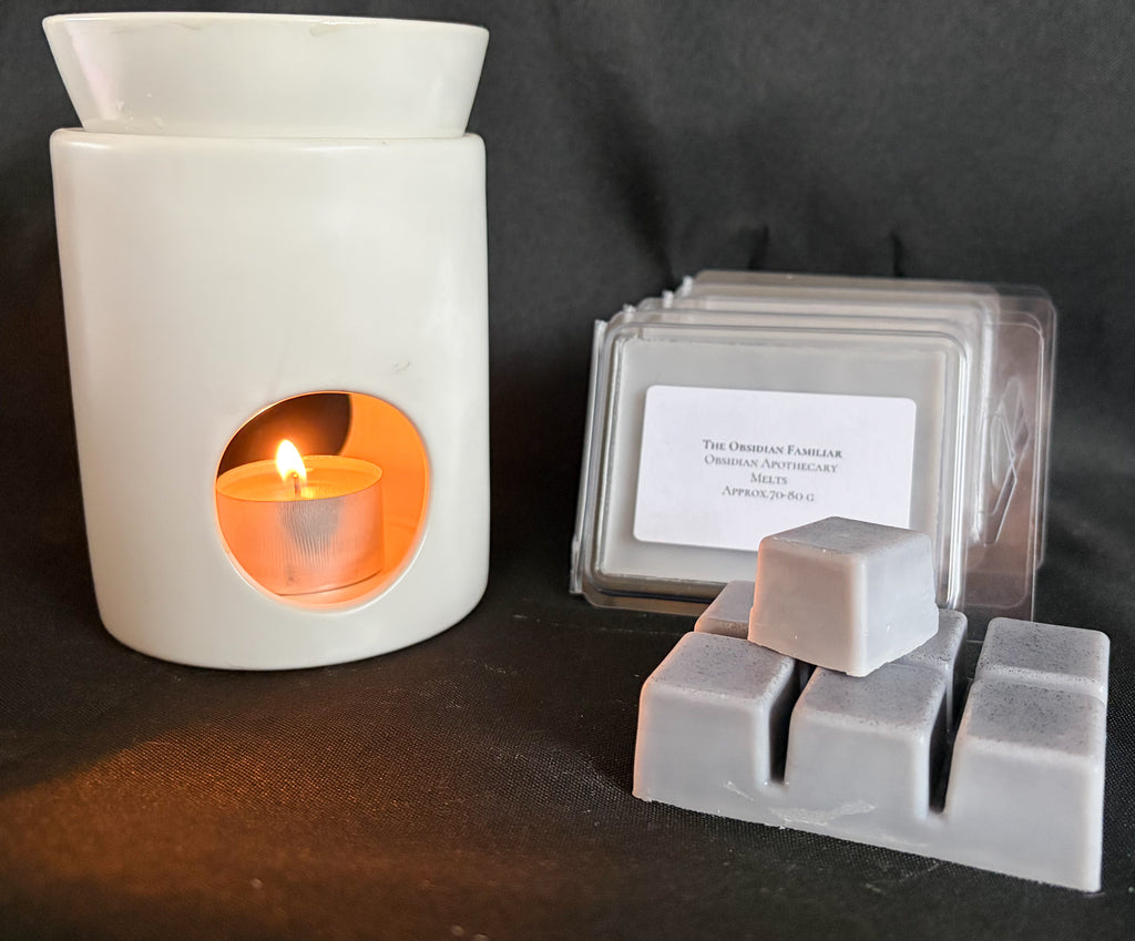 Midnight Library Wax Melts | Handmade Soy Wax Melts UK | Dark Cosy Home Fragrance | The Obsidian Familiar