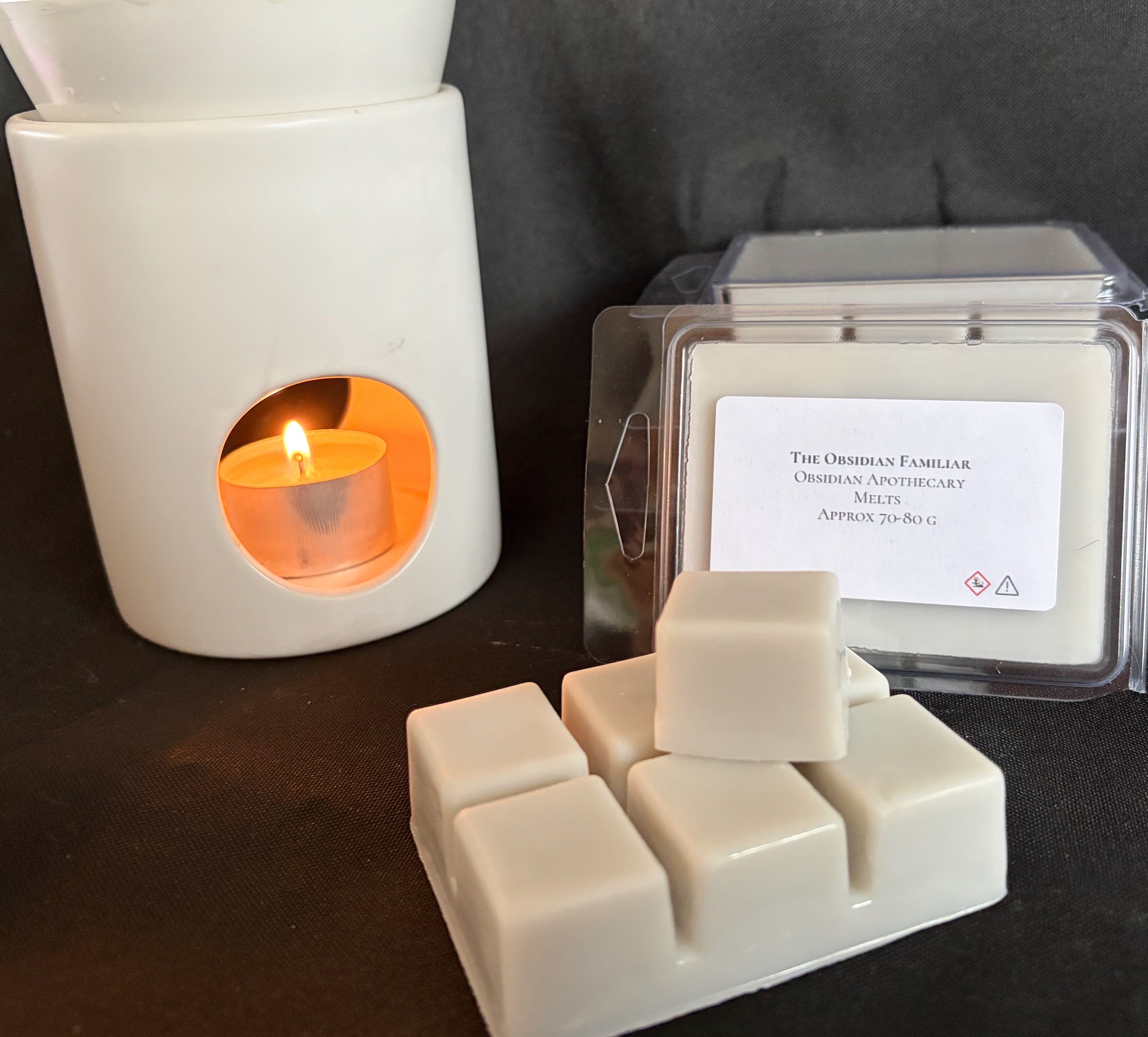 Obsidian Hearth Wax Melts | Handmade Soy Wax Melts UK | Dark Cosy Home Fragrance | The Obsidian Familiar