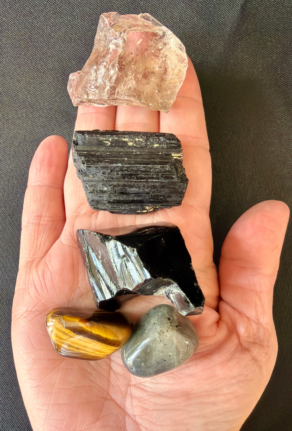 Obsidian Protection Crystal Set