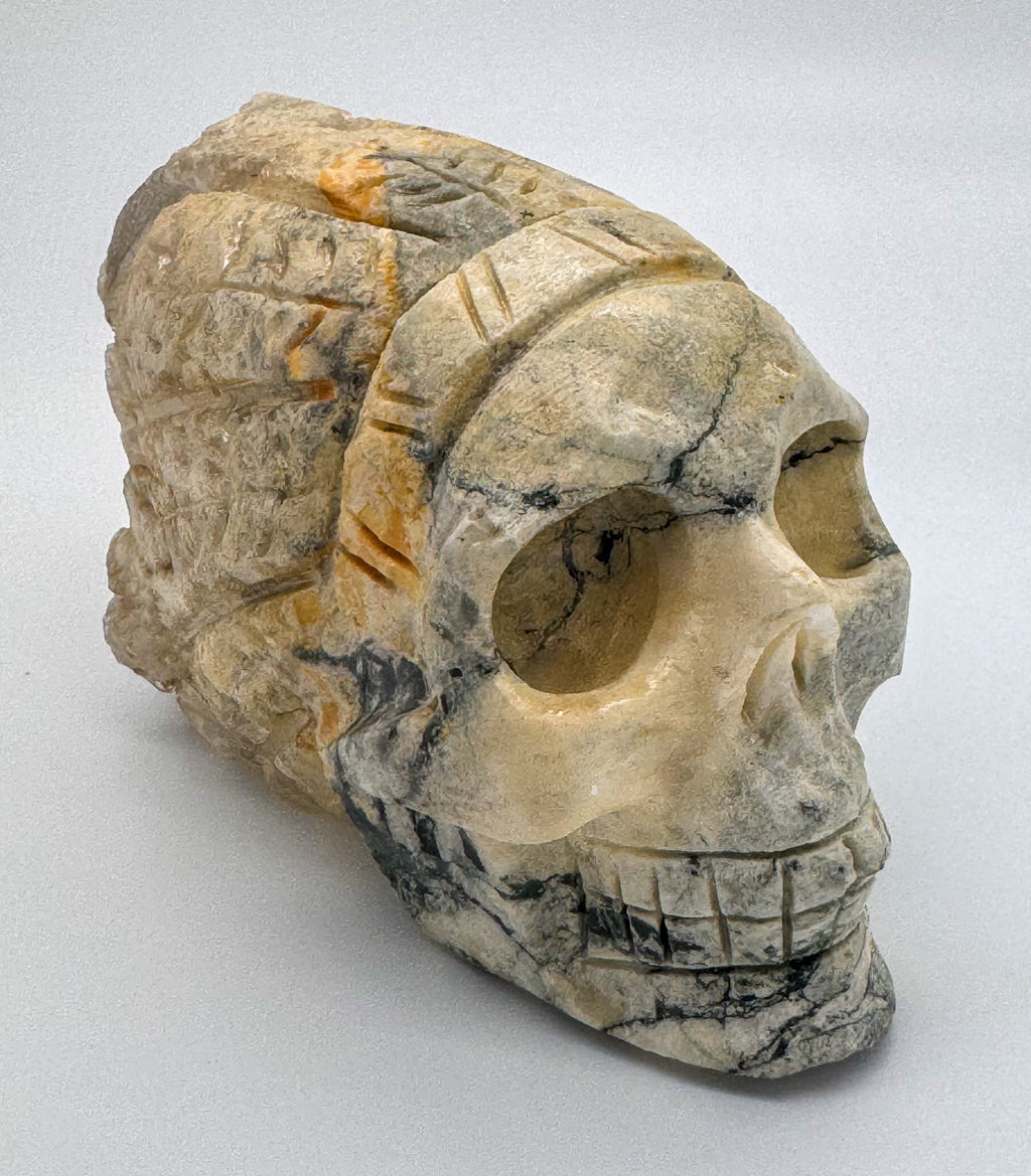 Agate Indian Chief Skull