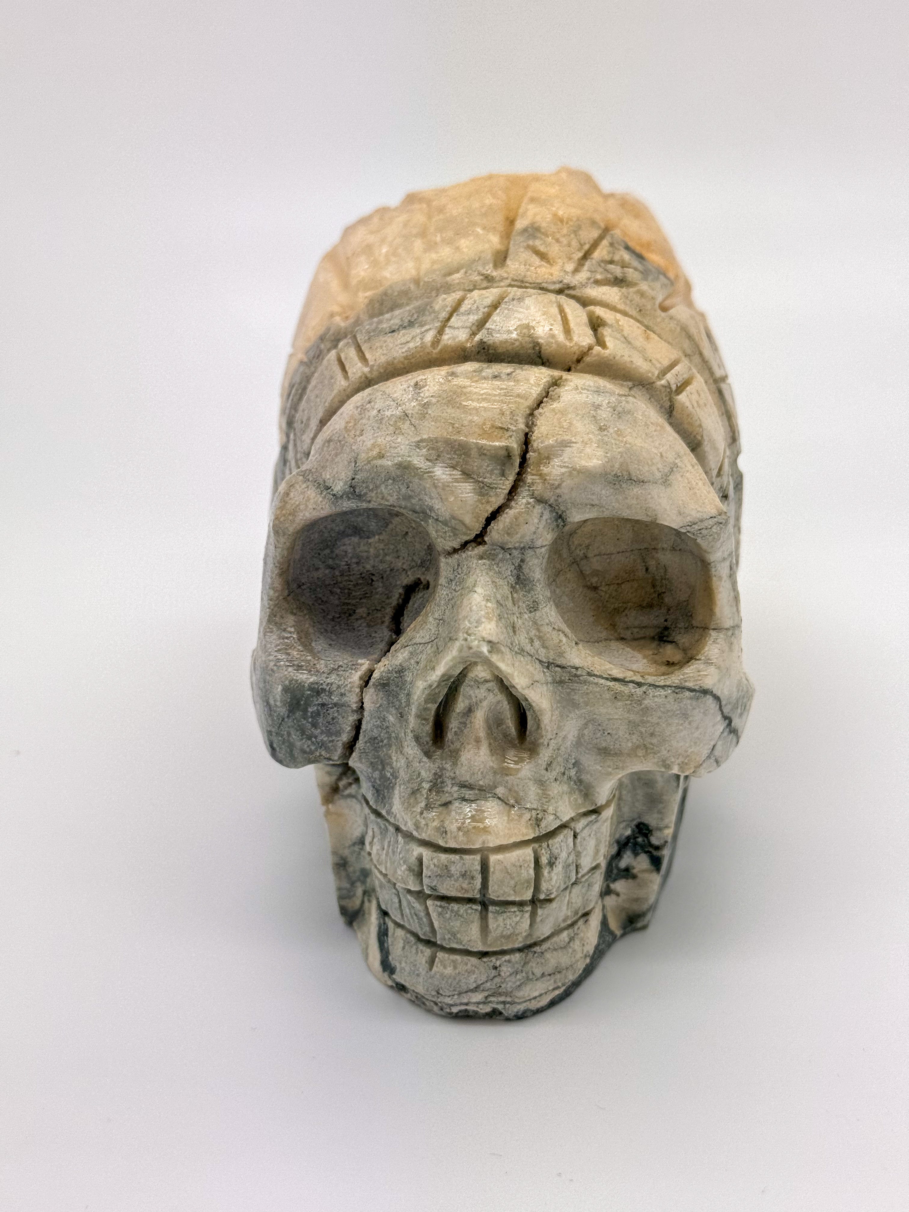 Agate Indian Chief Skull 2