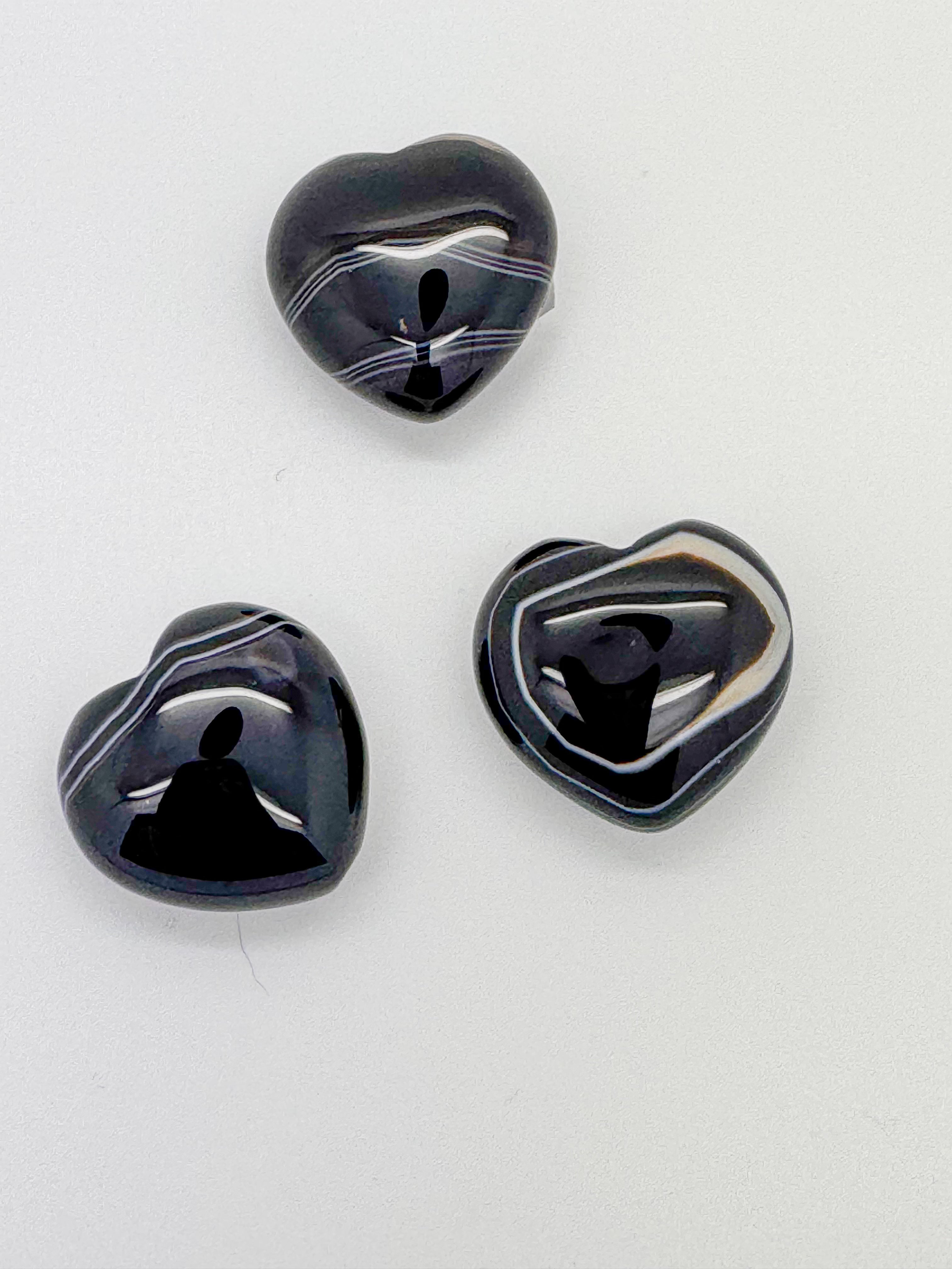 Black Agate Heart