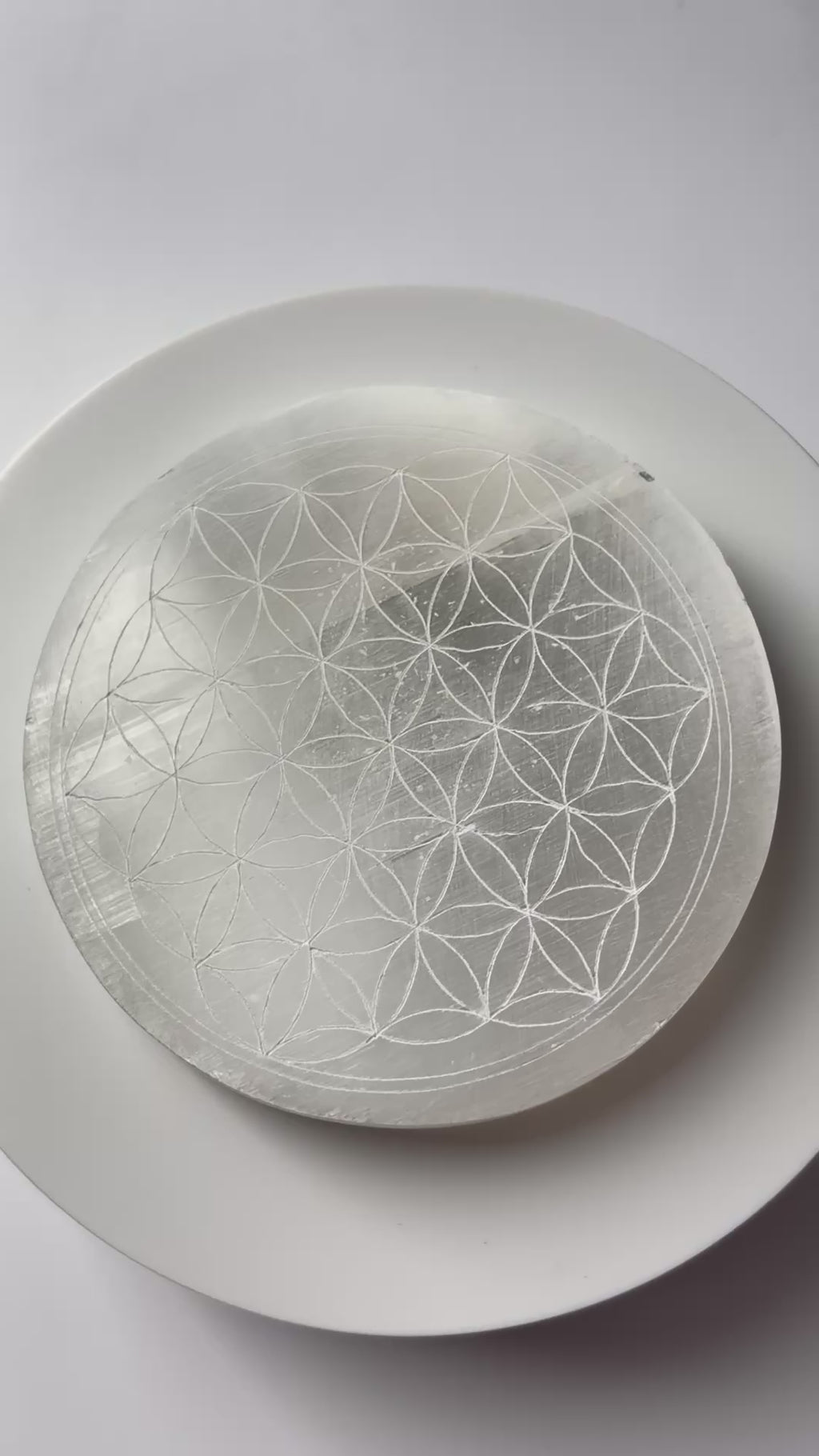 Engraved Selenite Charging Plate