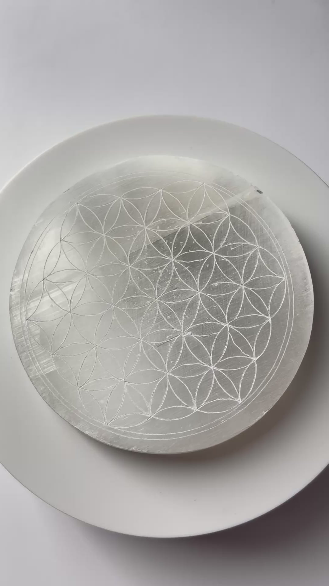 Engraved Selenite Charging Plate